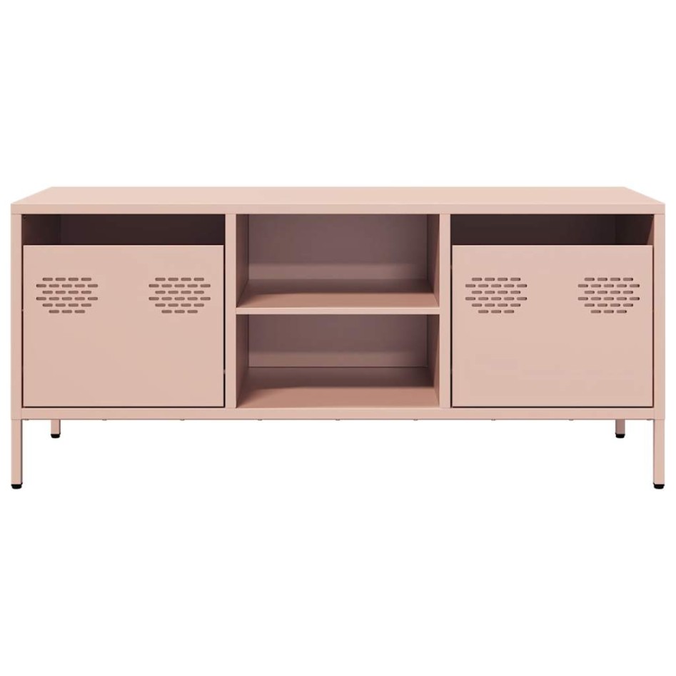 Mueble para TV acero laminado en frío rosa 101,5x39x43,5
