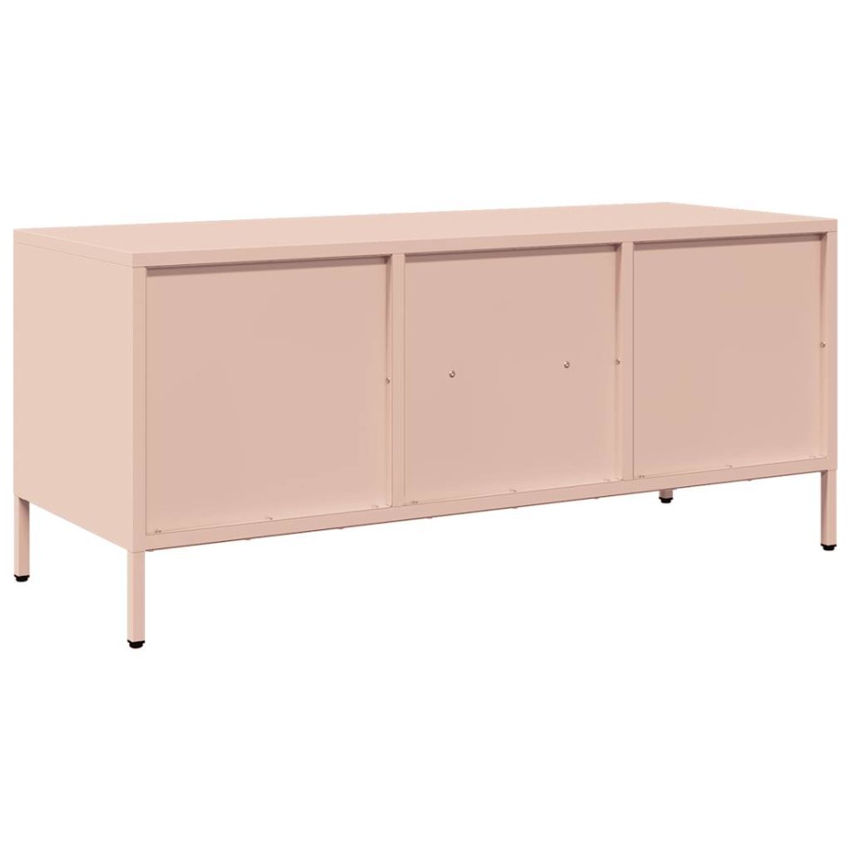 Mueble para TV acero laminado en frío rosa 101,5x39x43,5