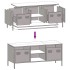Mueble para TV acero laminado en frío rosa 101,5x39x43,5