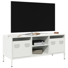 Mueble para TV acero laminado en frío blanco 101,5x39x43,5