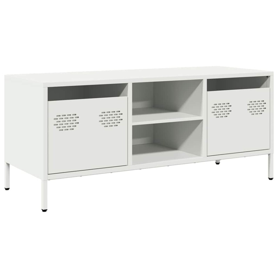 Mueble para TV acero laminado en frío blanco 101,5x39x43,5