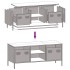 Mueble para TV acero laminado en frío blanco 101,5x39x43,5