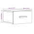 Mesitas de noche de pared 2 uds madera envejecida 35x35x20