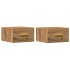 Mesitas de noche de pared 2 uds color roble artisan 35x35x20