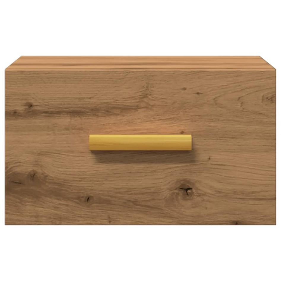 Mesitas de noche de pared 2 uds color roble artisan 35x35x20