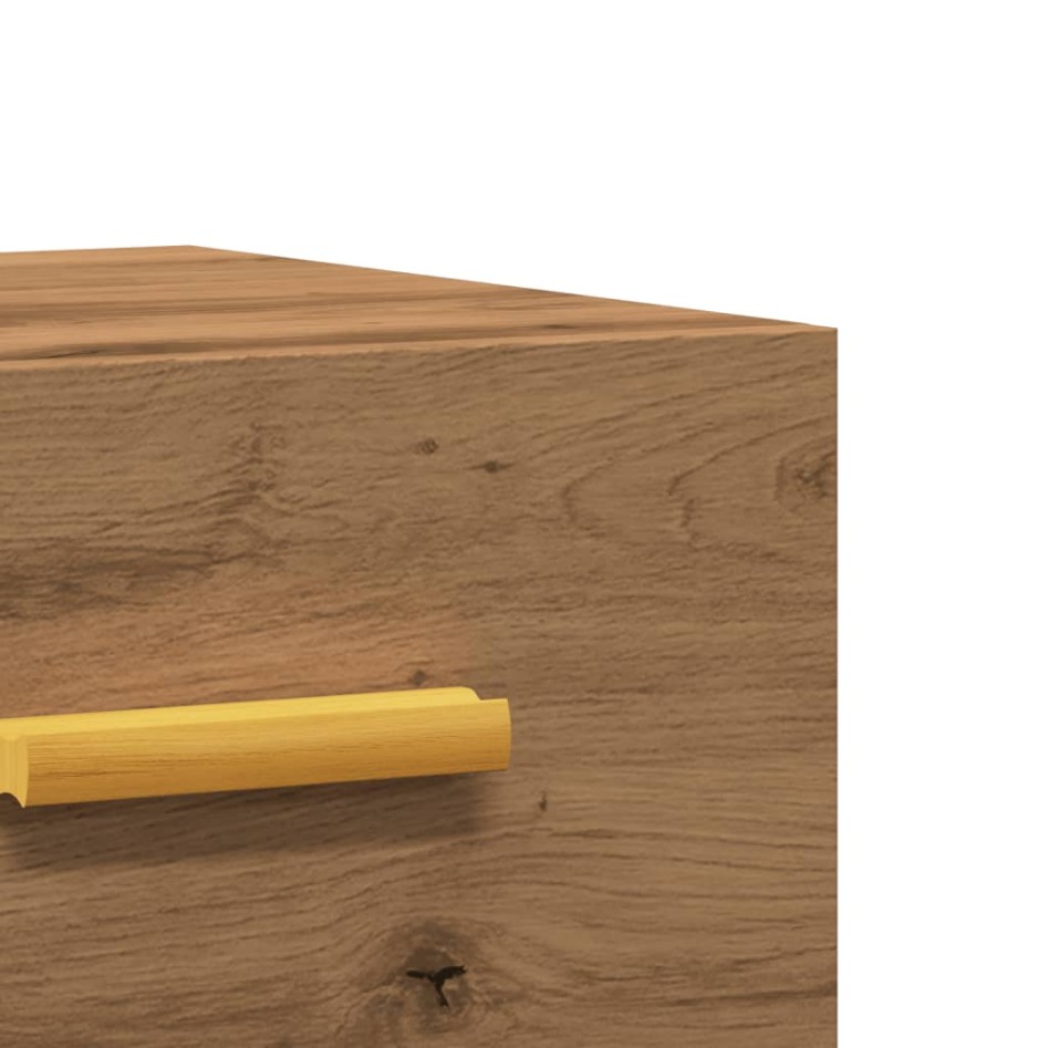 Mesitas de noche de pared 2 uds color roble artisan 35x35x20