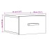 Mesitas de noche de pared 2 uds color roble artisan 35x35x20
