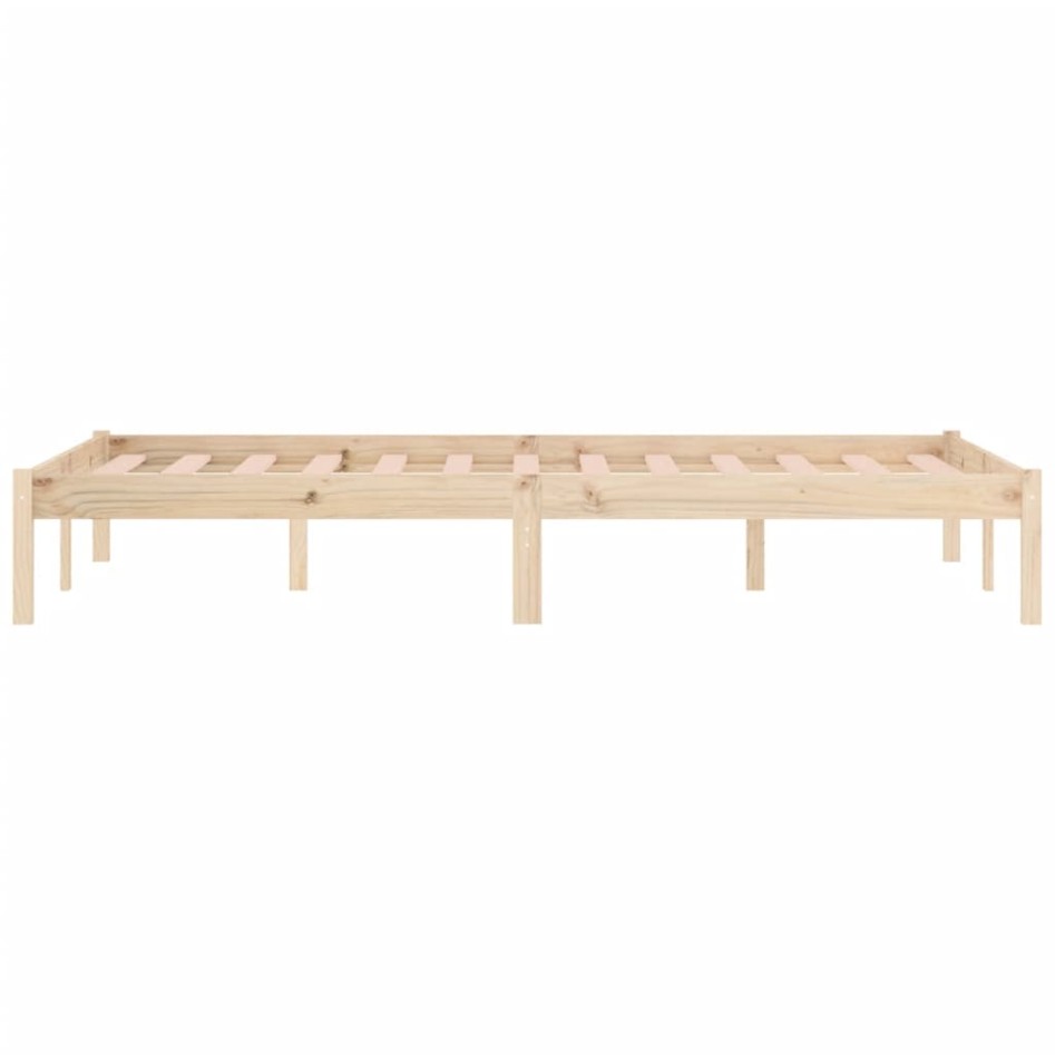 Estructura de cama sin colchón madera maciza de pino 152x203