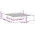 Estructura de cama sin colchón madera maciza de pino 152x203
