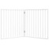 Puerta para perros plegable 2 paneles madera álamo blanca