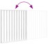 Puerta para perros plegable 2 paneles madera álamo blanca