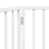 Puerta para perros plegable 2 paneles madera álamo blanca