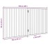 Puerta para perros plegable 2 paneles madera álamo blanca