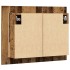 Armario con espejo LED madera ingeniería envejecida 60x12x45