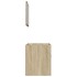 Set de muebles de baño 2 pzas madera contrachapada roble