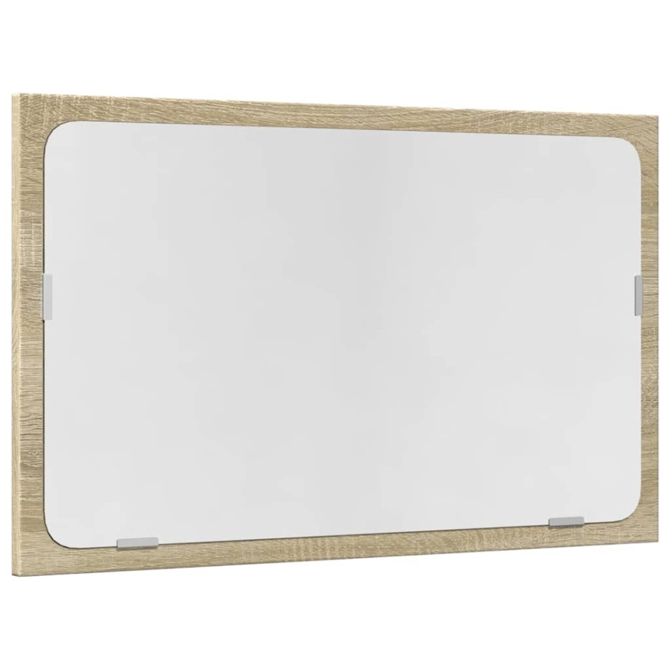 Set de muebles de baño 2 pzas madera contrachapada roble