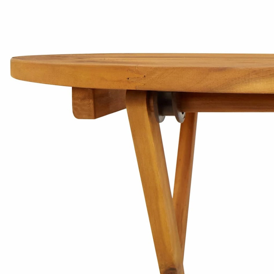Mesa plegable de jardín de madera maciza de acacia 70