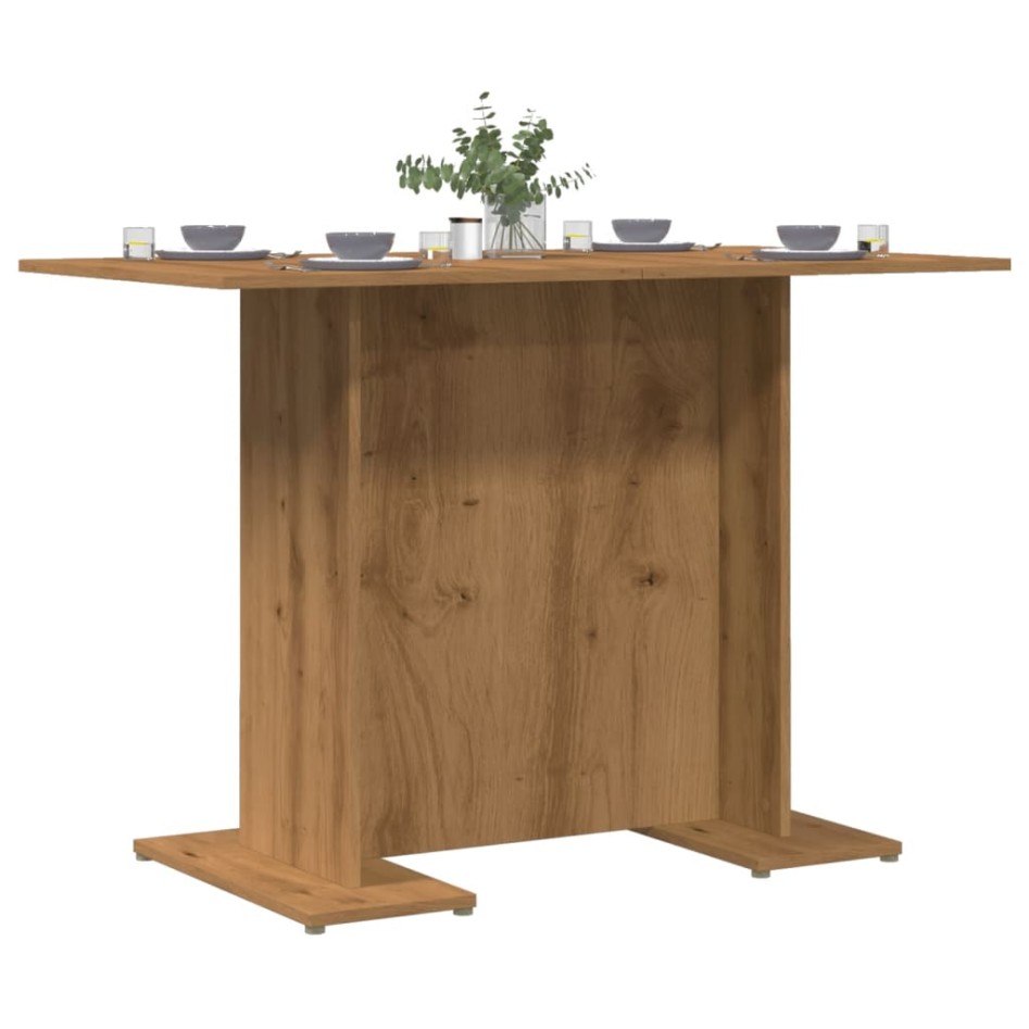Mesa de comedor madera ingeniería roble artisan 110x60x75
