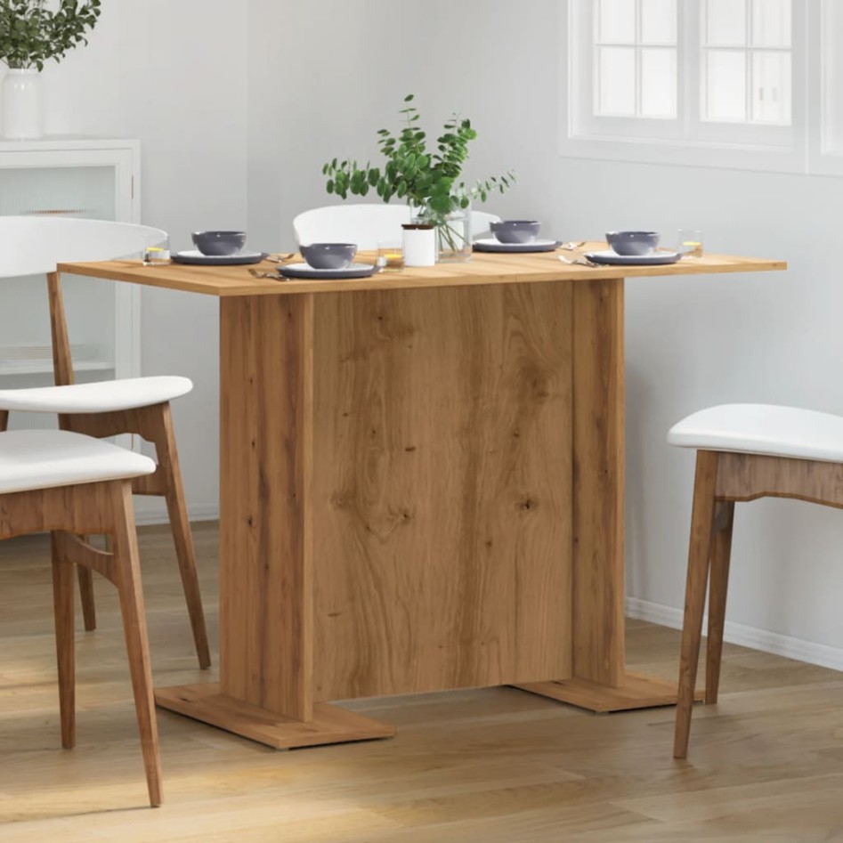 Mesa de comedor madera ingeniería roble artisan 110x60x75