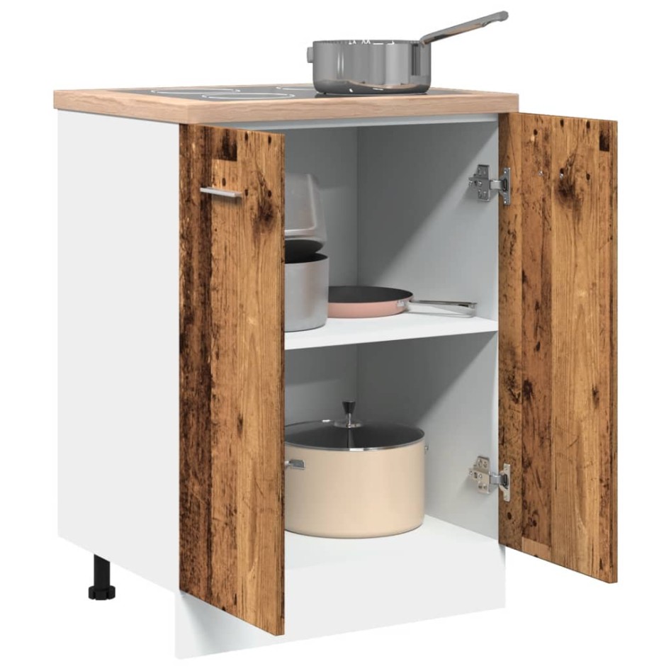 Armario inferior madera ingeniería envejecida 60x46x81,5