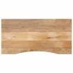Tablero escritorio con curva madera mango rugosa 110x50x2,5 cm