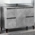 Armario de lavabo madera contrachapada gris hormigón