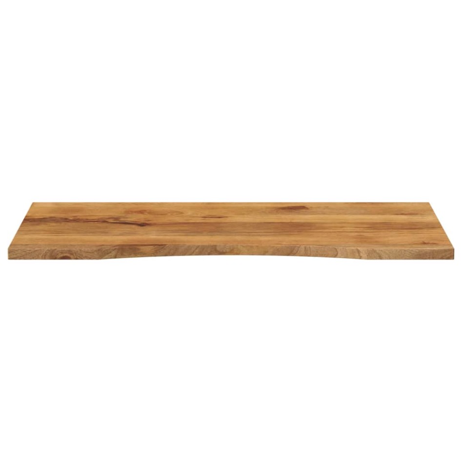 Tablero escritorio con curva madera mango rugosa 120x50x2,5