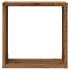 Estantes cubo de pared 6 uds madera envejecida 30x15x30