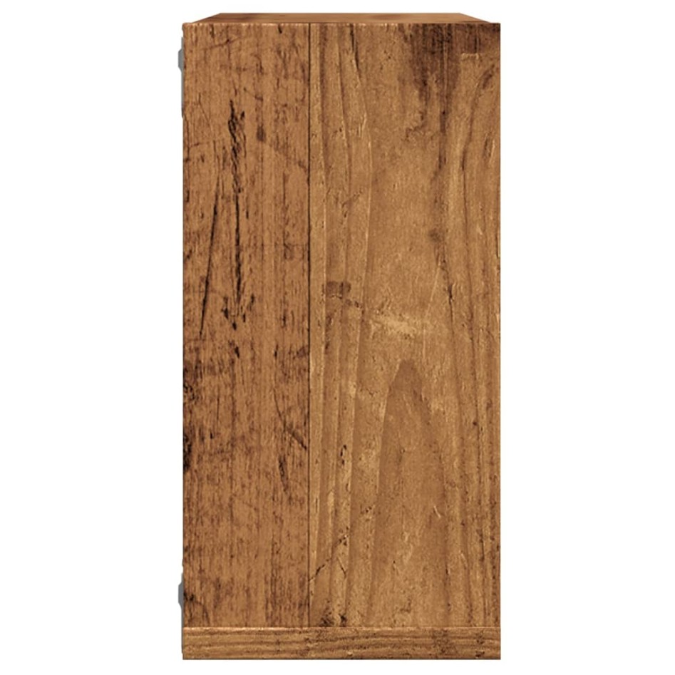 Estantes cubo de pared 6 uds madera envejecida 30x15x30