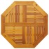Tablero de mesa octogonal madera maciza de acacia 80x80x2,2