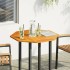 Tablero de mesa octogonal madera maciza de acacia 80x80x2,2