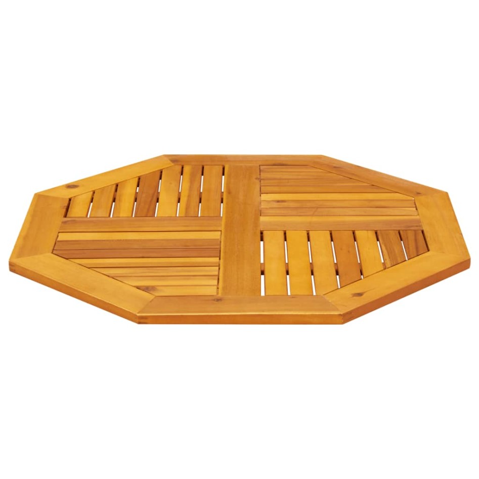 Tablero de mesa octogonal madera maciza de acacia 80x80x2,2