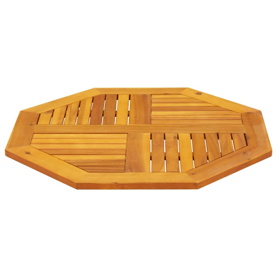 Tablero de mesa octogonal madera maciza de acacia 80x80x2,2