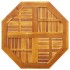 Tablero de mesa octogonal madera maciza de acacia 80x80x2,2