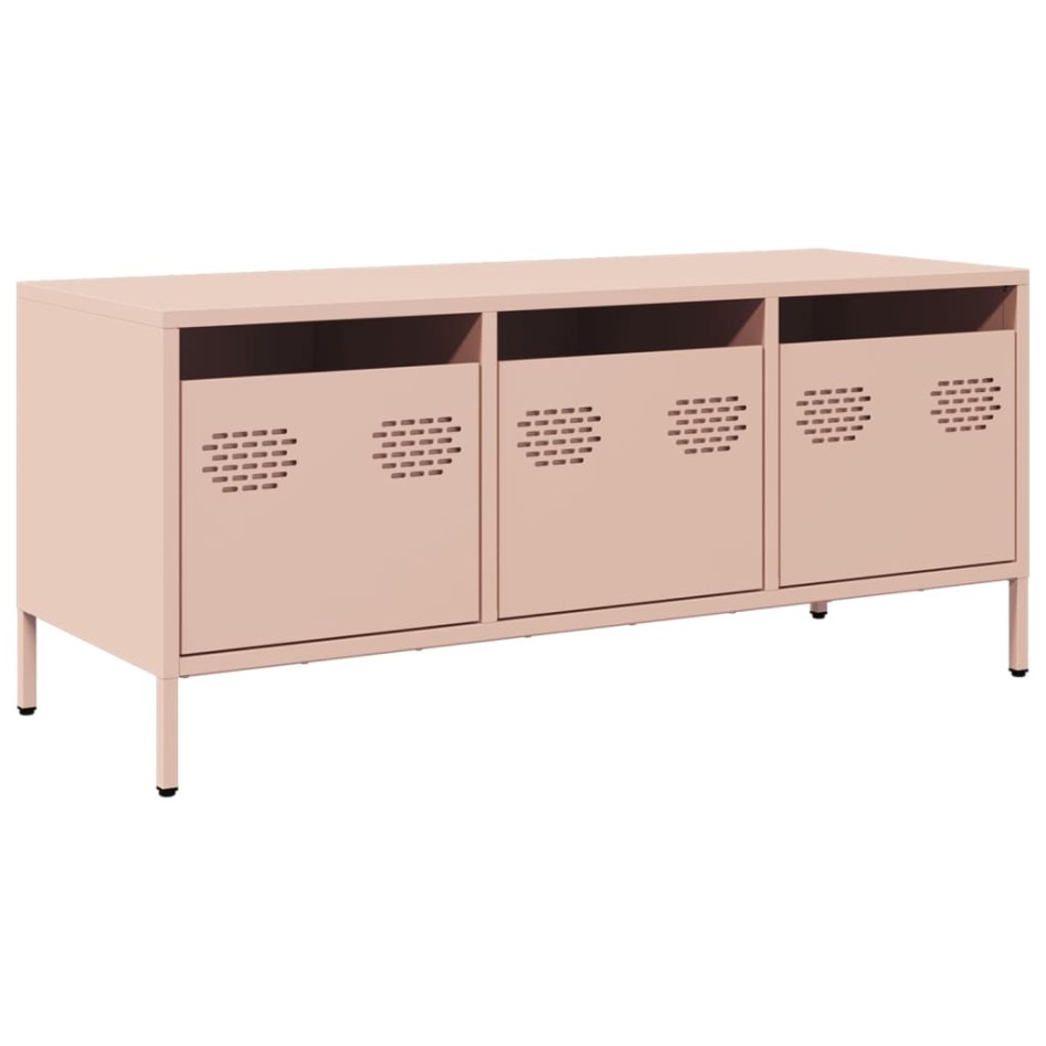 Mueble para TV acero laminado en frío rosa 101,5x39x43,5