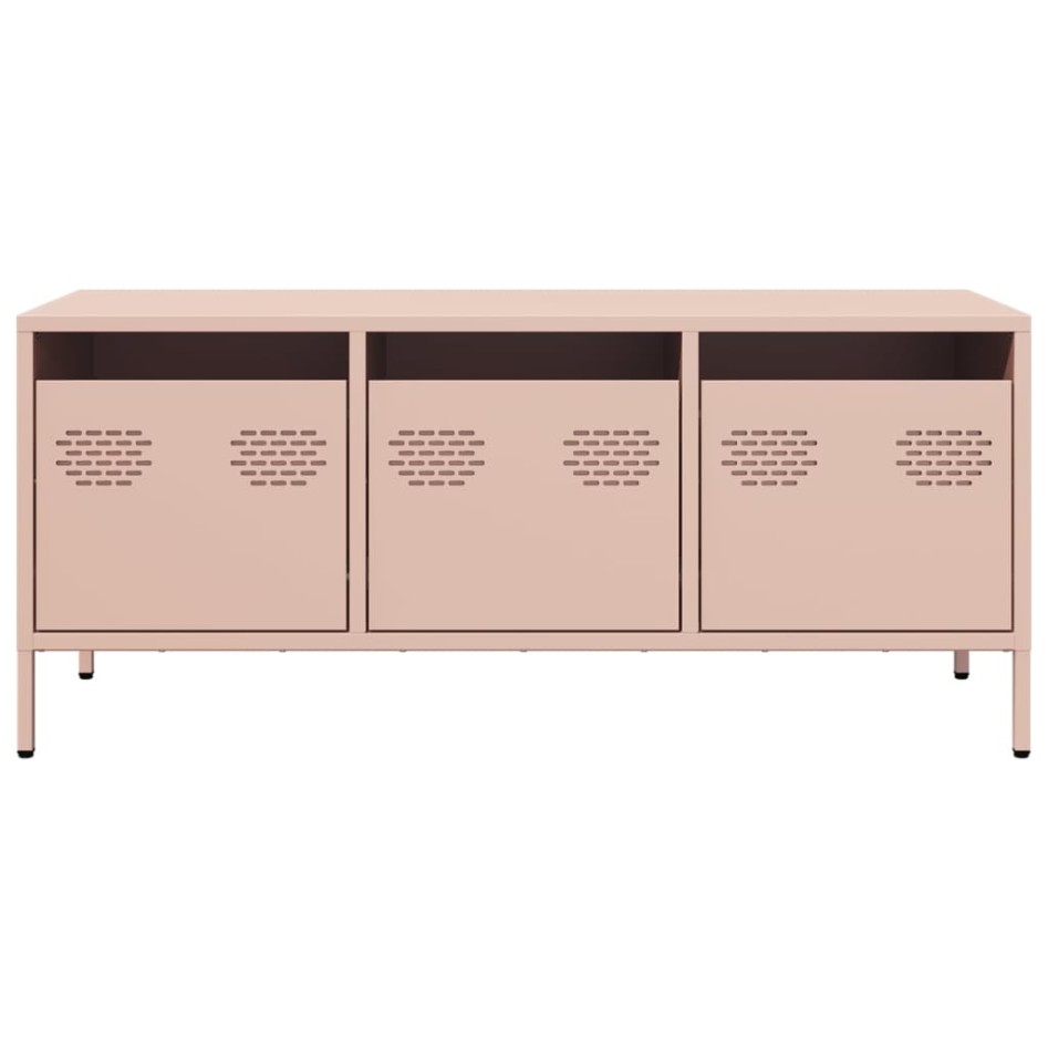 Mueble para TV acero laminado en frío rosa 101,5x39x43,5