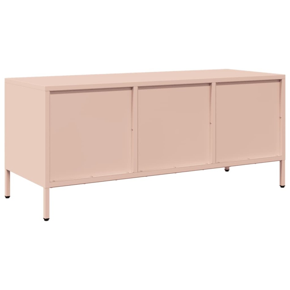 Mueble para TV acero laminado en frío rosa 101,5x39x43,5