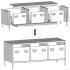 Mueble para TV acero laminado en frío rosa 101,5x39x43,5