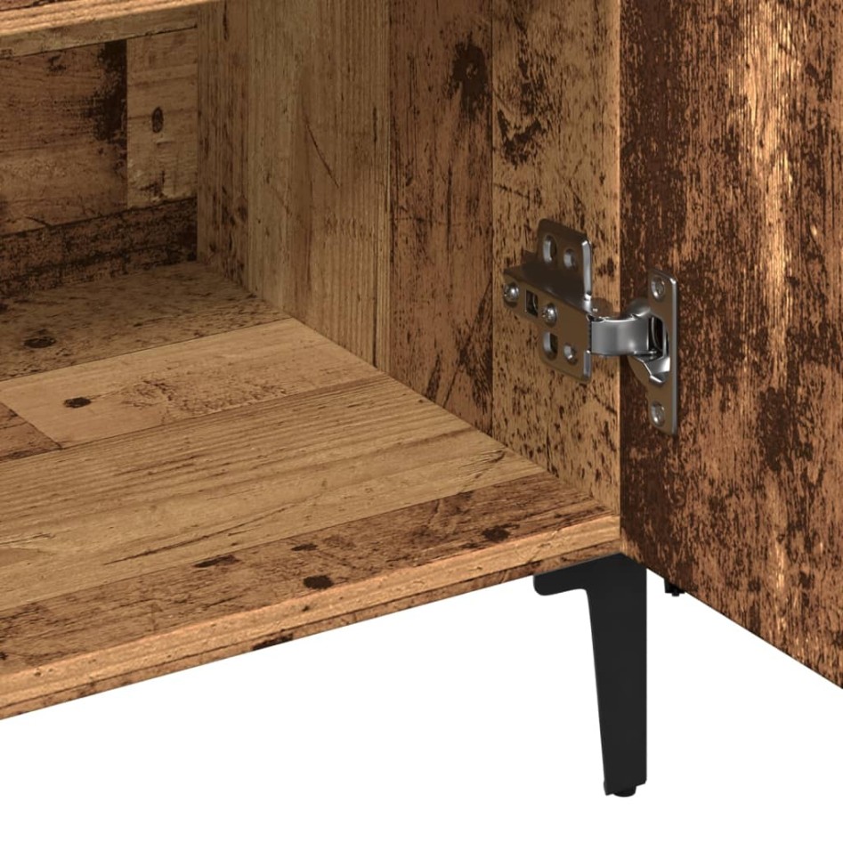 Aparador de madera de ingeniería envejecida 100x36x60