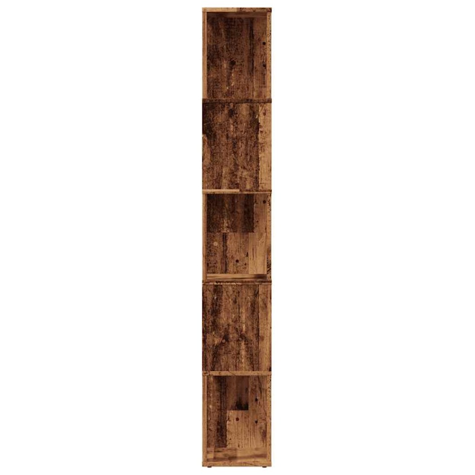 Estantería madera de ingeniería madera envejecida 45x24x159