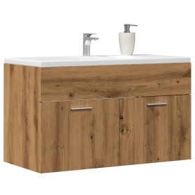Mueble de lavabo de baño madera roble artisan 90x38,5x46