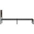 Estructura de cama sin colchón metal roble ahumado 80x200