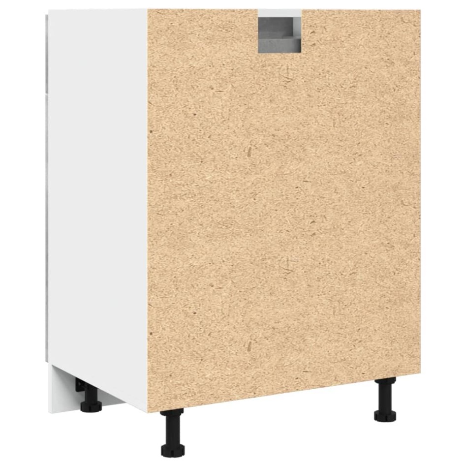 Armario inferior cajón contrachapada gris hormigón