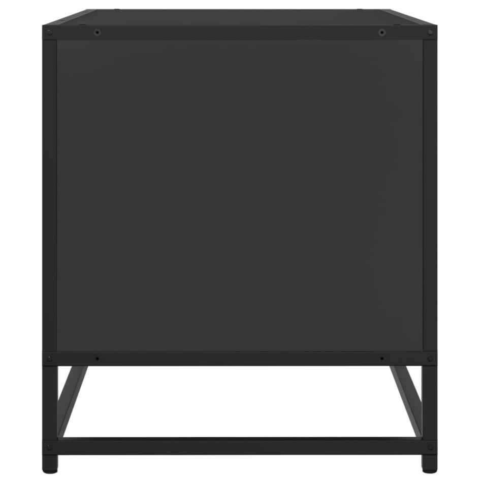 Mueble de TV madera de ingeniería y metal negro 91x40x46