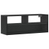 Mueble de TV madera de ingeniería y metal negro 100x31x39,5