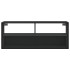 Mueble de TV madera de ingeniería y metal negro 100x31x39,5