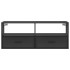 Mueble de TV madera de ingeniería y metal negro 100x31x39,5