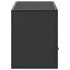 Mueble de TV madera de ingeniería y metal negro 100x31x39,5