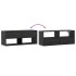 Mueble de TV madera de ingeniería y metal negro 100x31x39,5