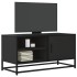 Mueble de TV madera de ingeniería y metal negro 80x34,5x40